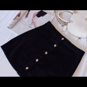 Top Shop black corduroy skirt